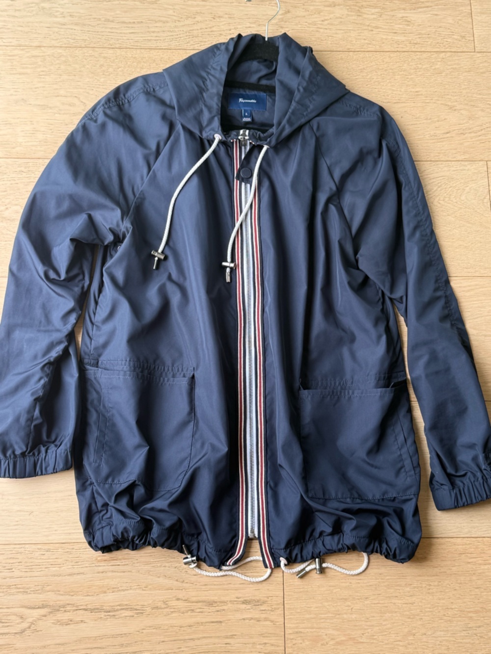 Faconnable Navy Hooded Windbreaker Jacket - Picture 2 of 6